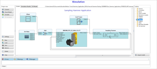 Simulation model in ProSimulation